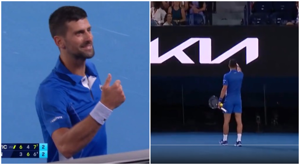 Scene fără precedent cu Novak Djokovic la Australian Open! Sârbul a chemat un spectator pe teren, pentru a se răfui cu el: „Vino aici să mi-o spui în față!” VIDEO