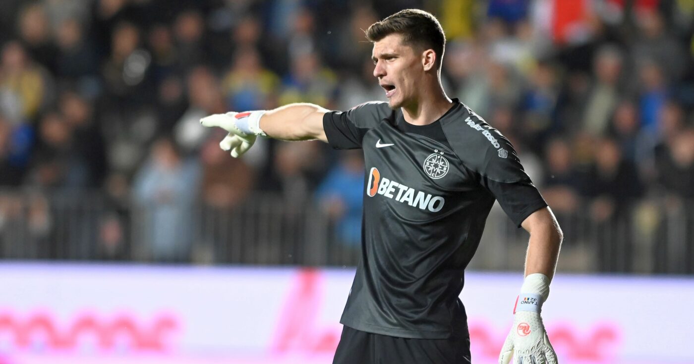 Spiderman de la FCSB! Ștefan Târnovanu „s-a jucat” cu Dan Nistor, după ce mijlocașul lui U Cluj a executat un penalty la scorul de 0-0