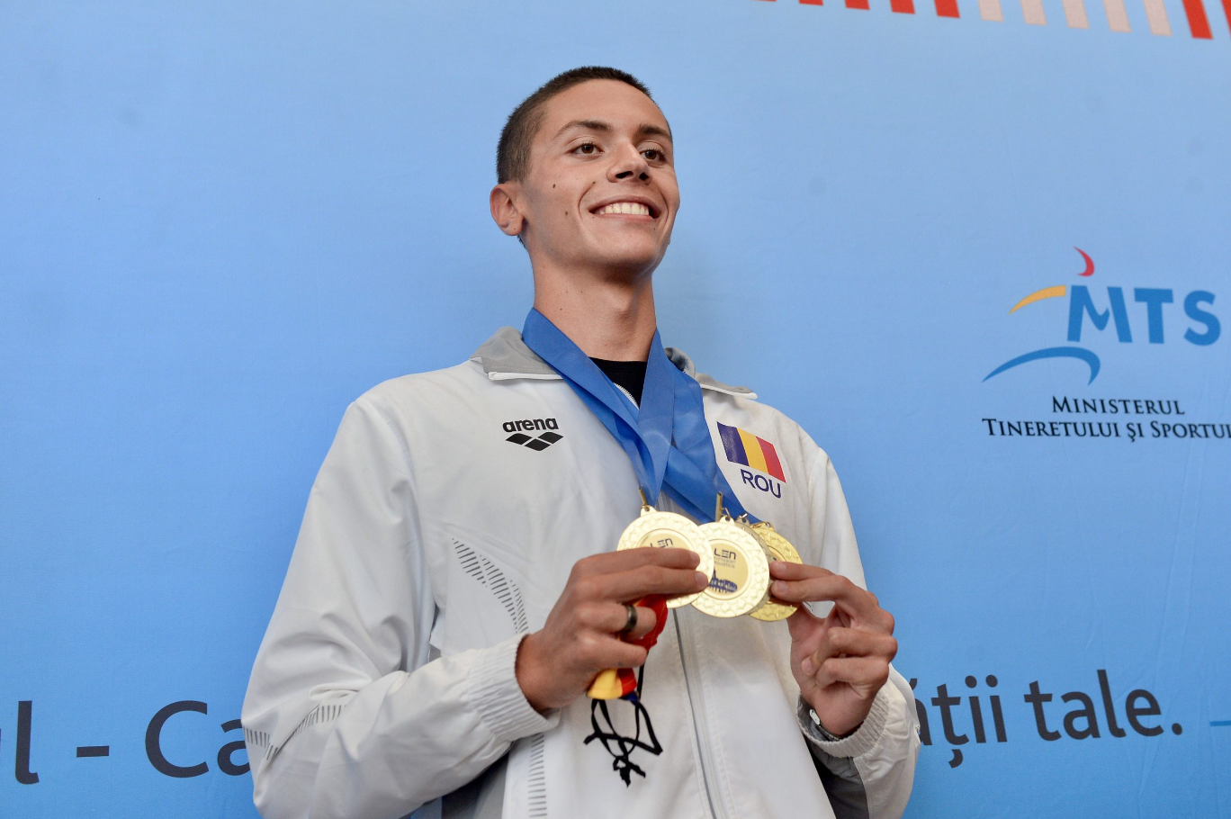 David Popovici, aur la 100 metri liber în cursa de la EURO Meet! A doborât recordul competiției cu un timp excelent