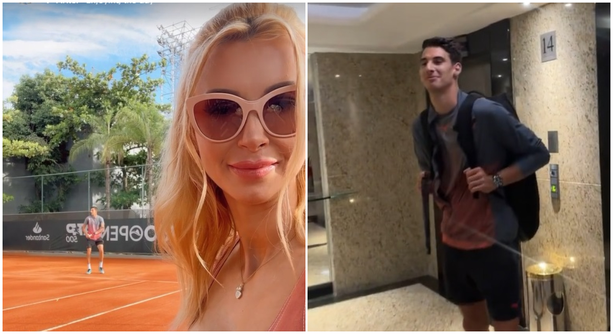Andreea Bălan a lăsat totul și a plecat după Victor Cornea în Brazilia! Tenismenul a dat-o în bară la turneul de la Rio de Janeiro. FOTO
