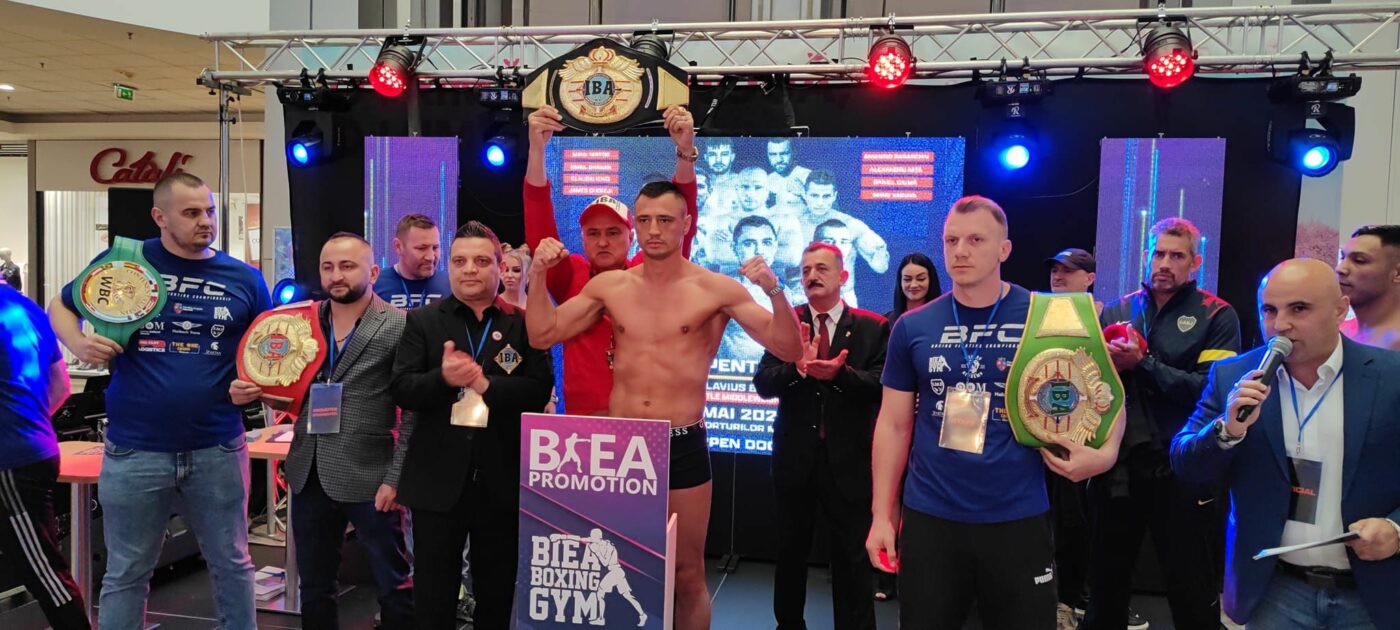 Luptă în ring cu centura mondială pusă la bătaie! Flavius Biea boxează în aprilie la Timișoara