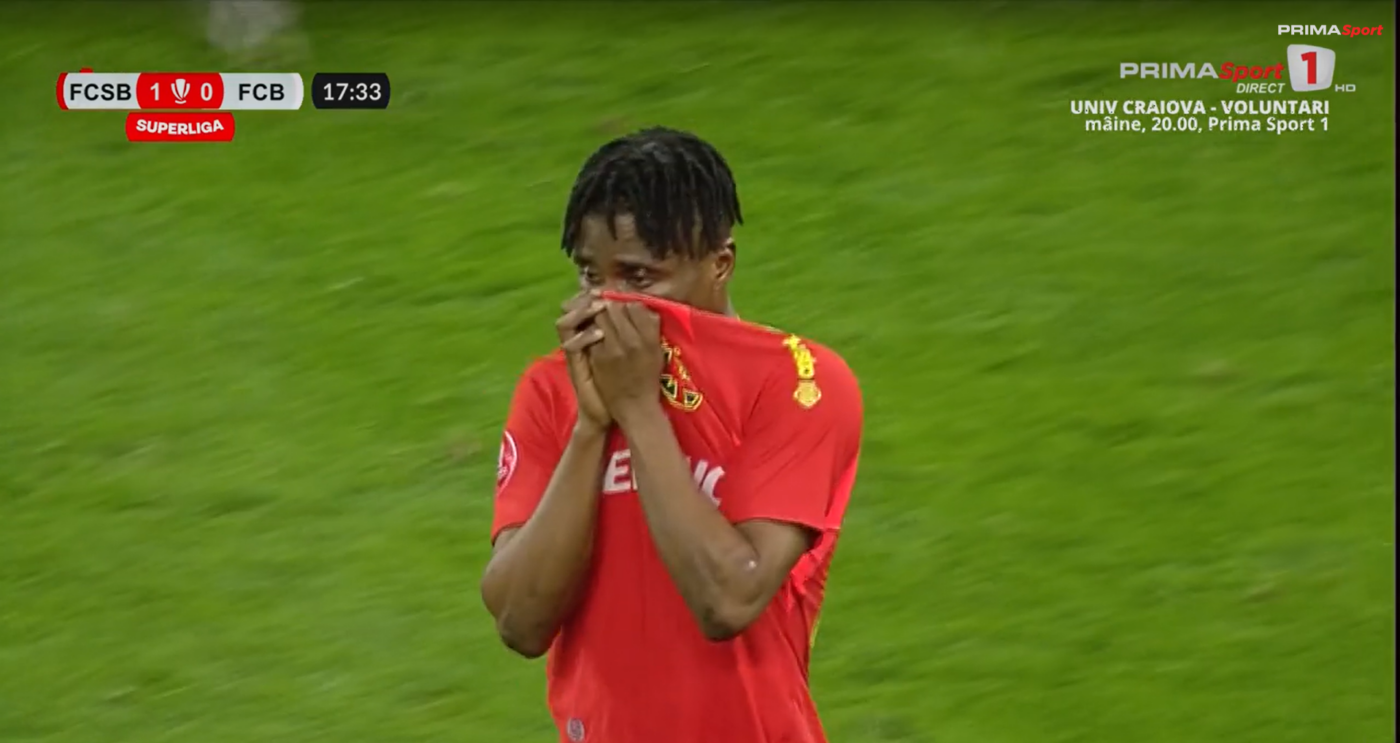 Ce a făcut Nana Antwi în vestiarul FCSB, la pauză, după ce a luat cartonașul roșu! Florinel Coman a dezvăluit prăbușirea psihică a colegului său