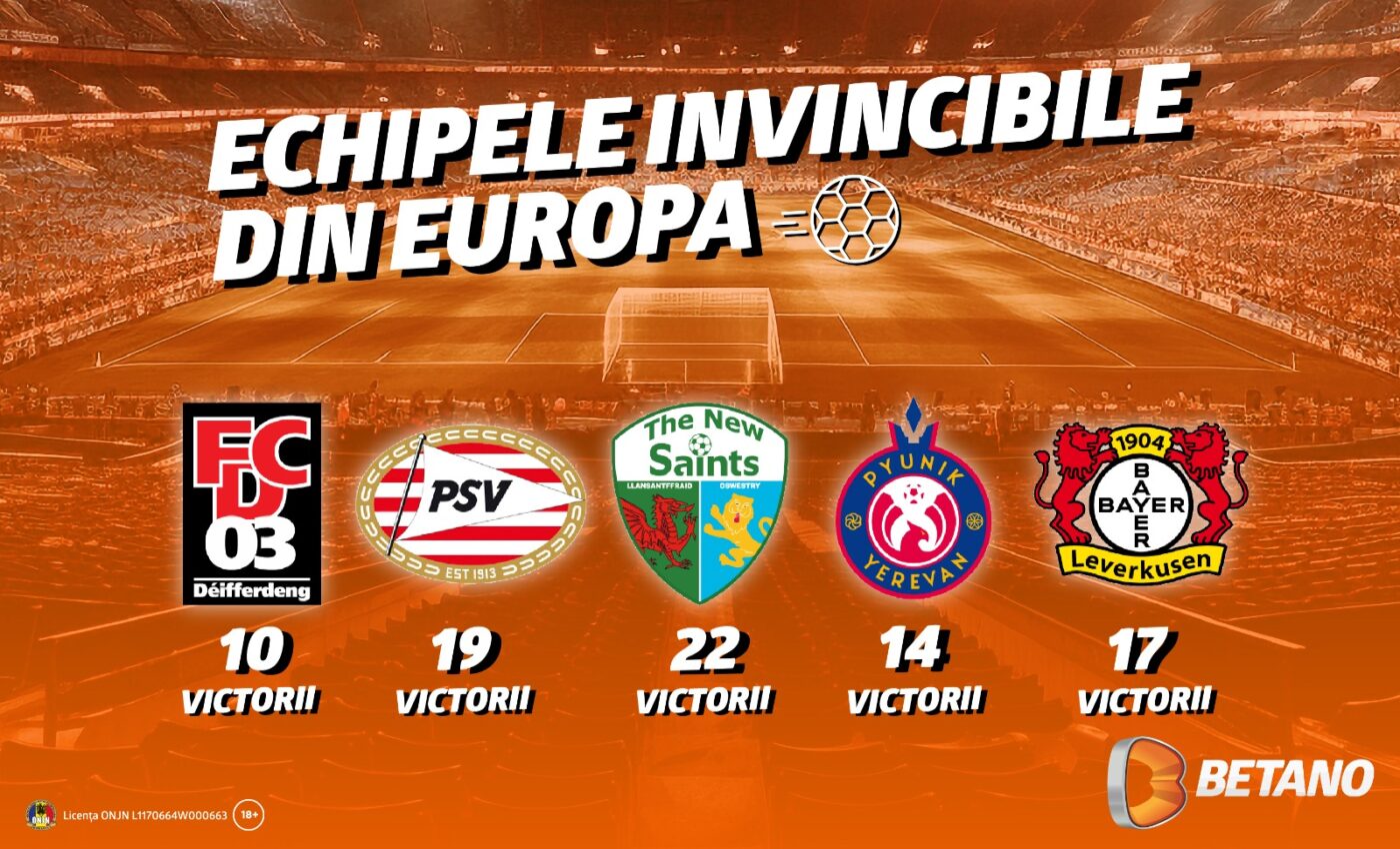 ADVERTORIAL | INFOGRAFIC: Echipele invincibile din Europa