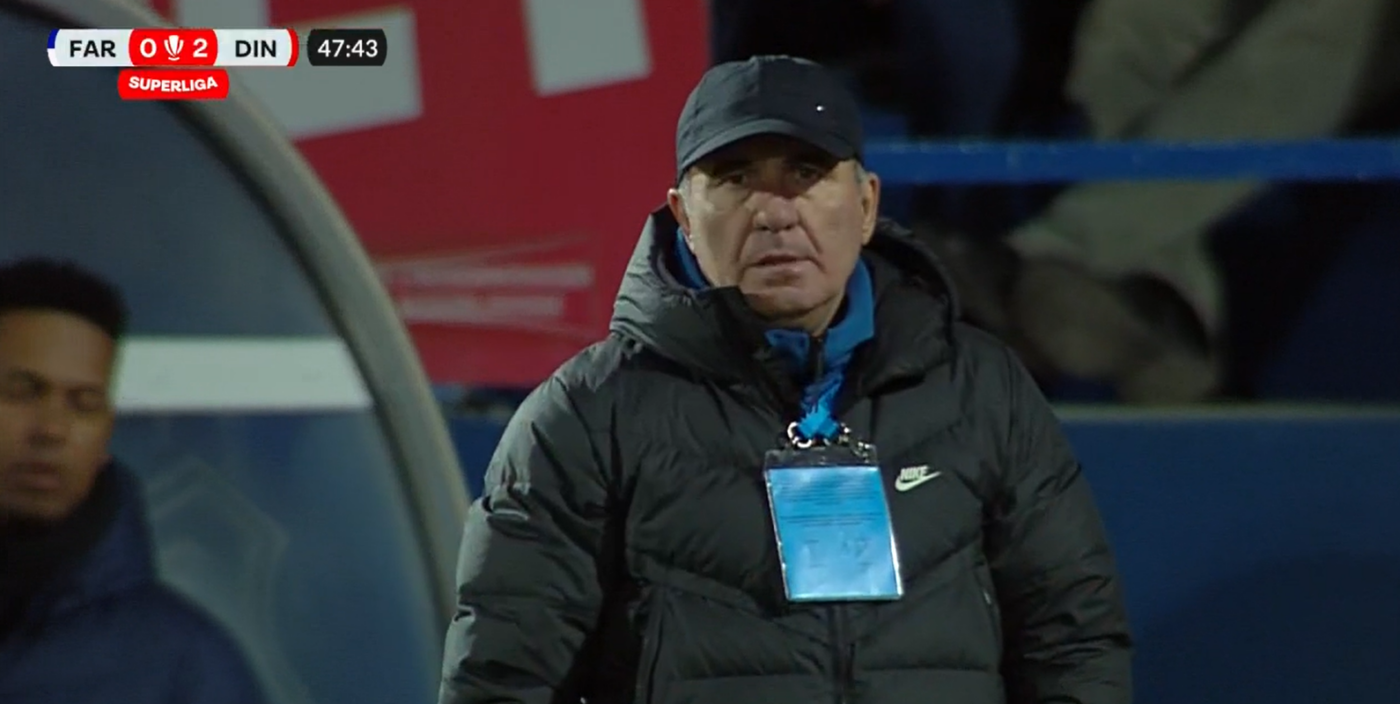 Gică Hagi, reacție disperată după ce Dinamo a marcat pentru 2-0 cu Farul! Gestul „Regelui” a fost surprins de camerele TV