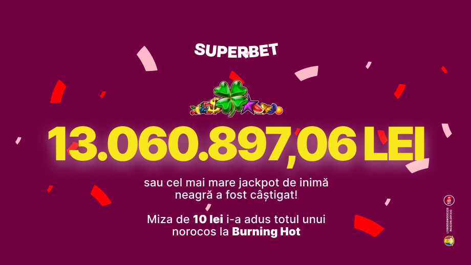 (P) Cum e să câștigi 13.060.897,06 lei la Superbet, adică cel mai mare jackpot de inimă neagră? „Nu mi-a venit să cred!”