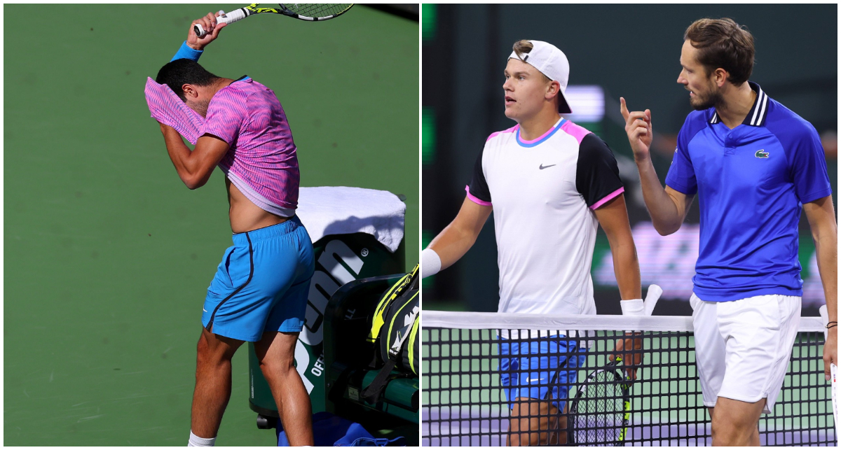 Continuă incidentele la Indian Wells! După ce jucătorii au fost atacați de albine, Daniil Medvedev s-a luat la harță cu elevul lui Patrick Mouratoglou: gestul de la care a pornit totul. VIDEO