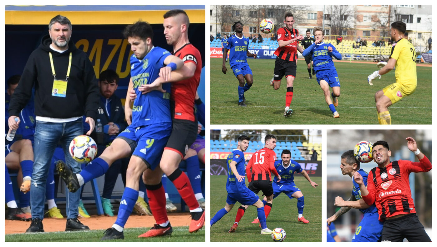 Cu biletele de play-off în buzunar, Unirea Slobozia și-a permis să piardă acasă cu FK Miercurea Ciuc. Adrian Mihalcea, despre golul egalizator anulat echipei sale
