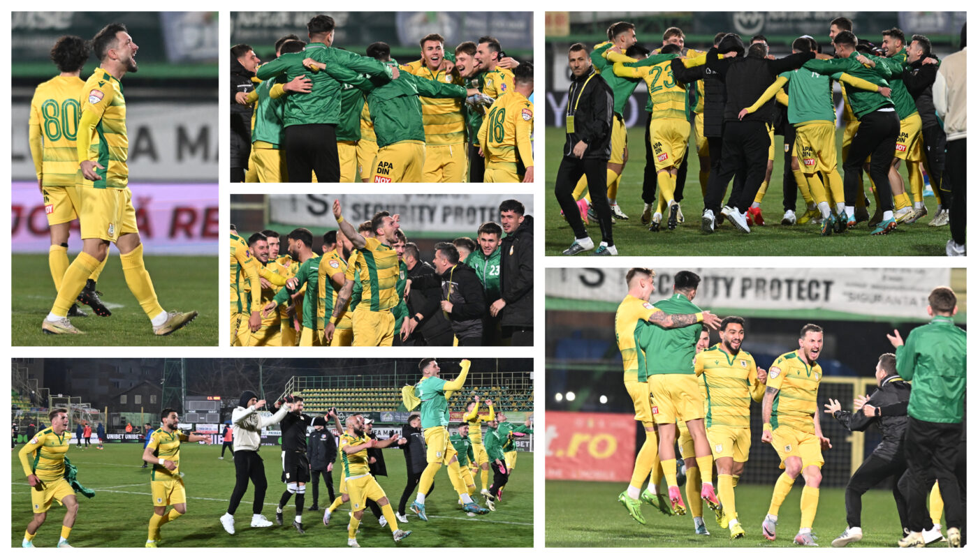 Imagini de colecție pentru CS Mioveni. Cum s-au bucurat argeșenii după golurile cu Steaua și în urma calificării în play-off-ul Ligii 2, unde au la îndemână barajul de promovare