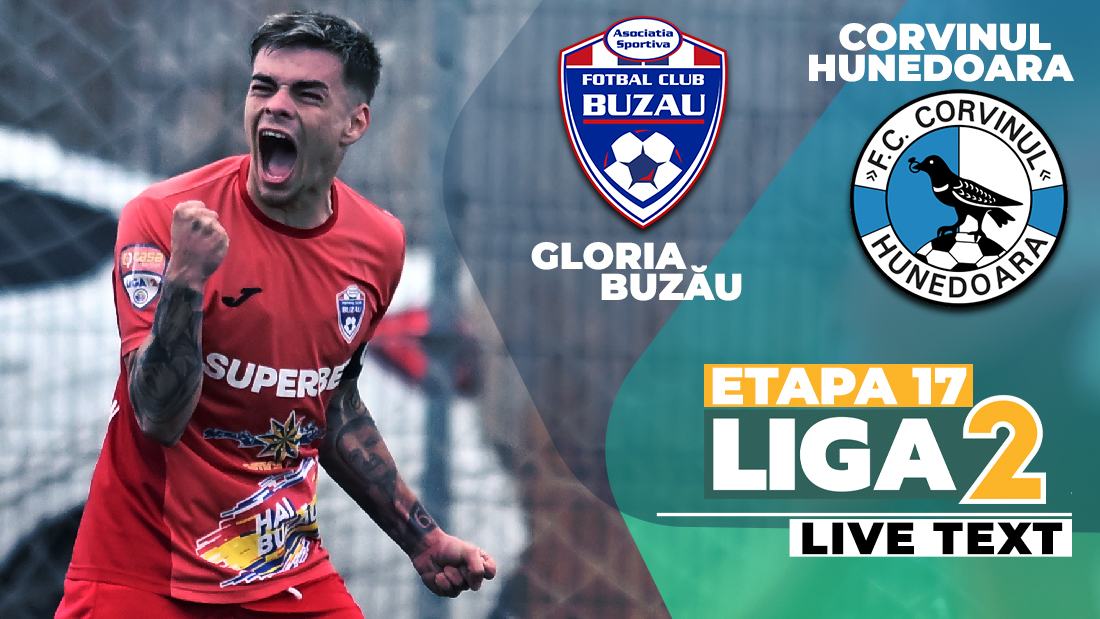 Penalty-ul acordat eronat de arbitrul Ovidiu Robu decide meciul Gloria Buzău – Corvinul! Echipa lui Prepeliță obține o victorie importantă, care o apropie și mai mult de play-off