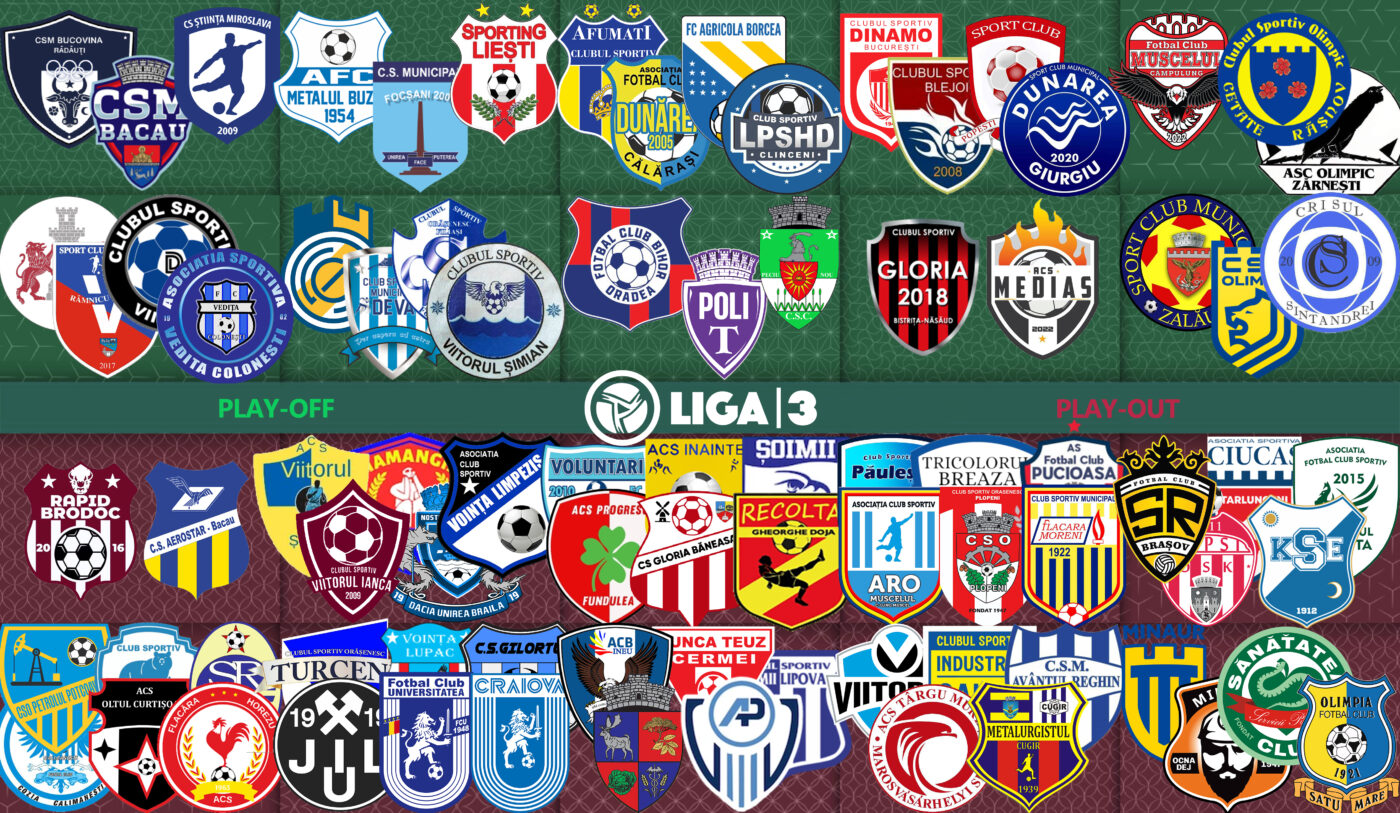 33 în play-off, 50 în play-out! Situația din Liga 3 privind calificarea în cele două turnee, cu o etapă înainte de finalul sezonului regular. În seriile 3, 4, 6 și 7 s-a tras deja linie. ANALIZĂ