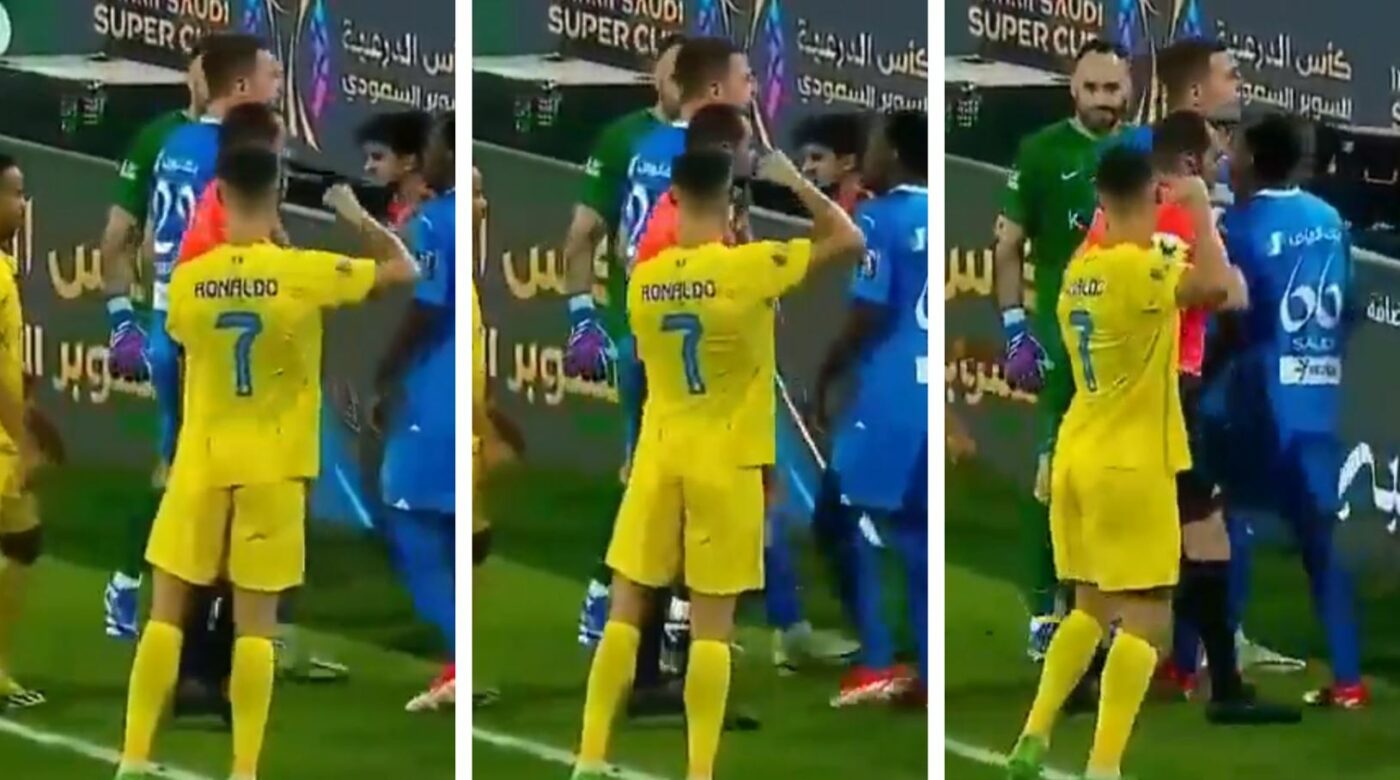 A vrut Cristiano Ronaldo să-l lovească pe arbitru cu pumnul în duelul Al Hilal – Al Nassr 2-1? Portughezul a văzut cartonașul roșu în Supercupa Arabiei Saudite și a fost protagonistul unor imagini șocante