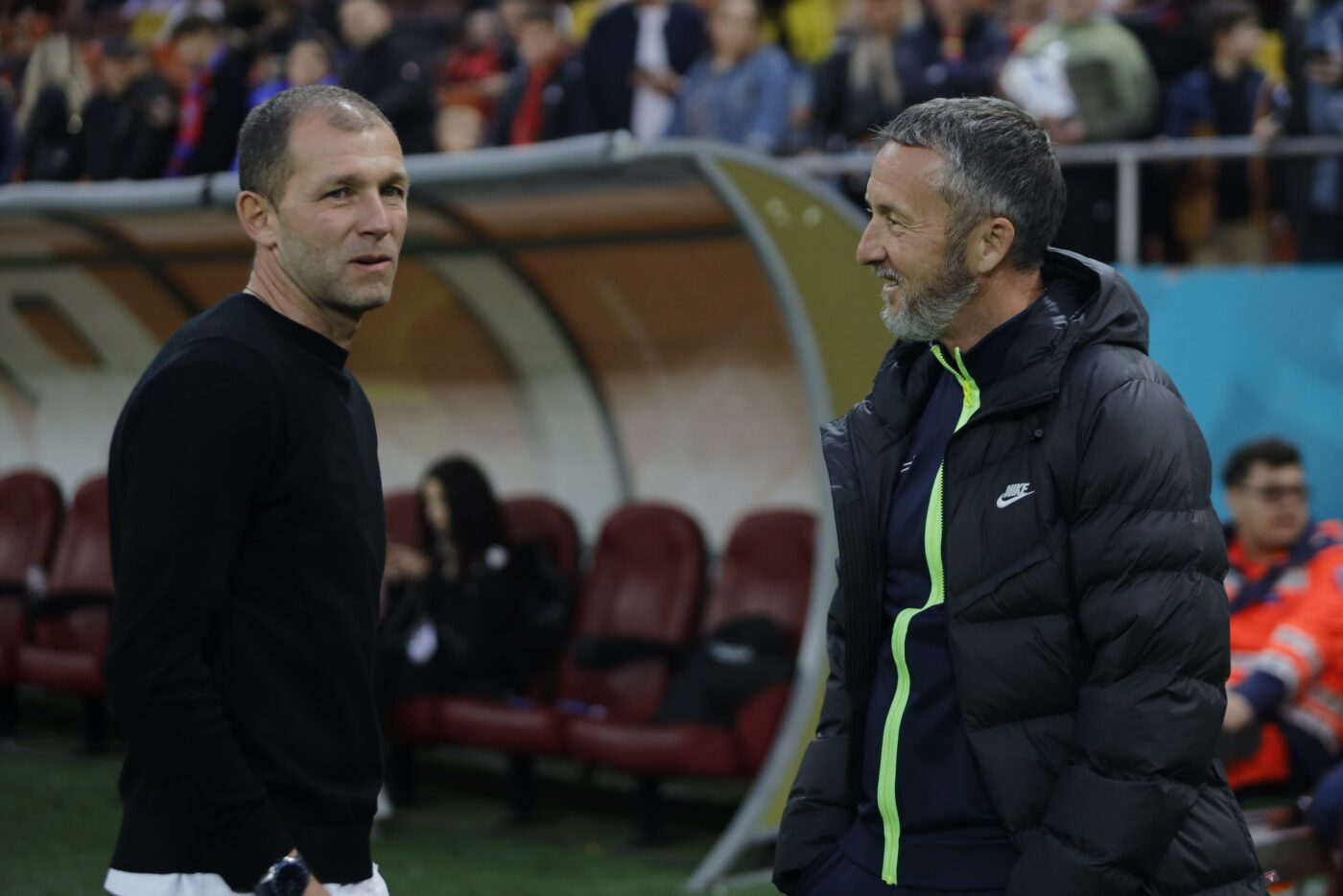 Meme Stoica, dialog cu Bogdan Lobonț înainte de FCSB – Rapid! Imaginile serii pe Arena Națională