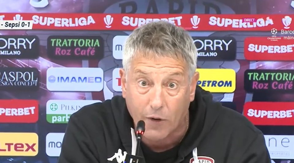 Cristiano Bergodi a turbat la conferința de presă de după meciul Rapid – Sepsi 0-1 şi a început să urle! Înainte avusese o reacție incredibilă, după ce tot stadionul i-a cerut demisia