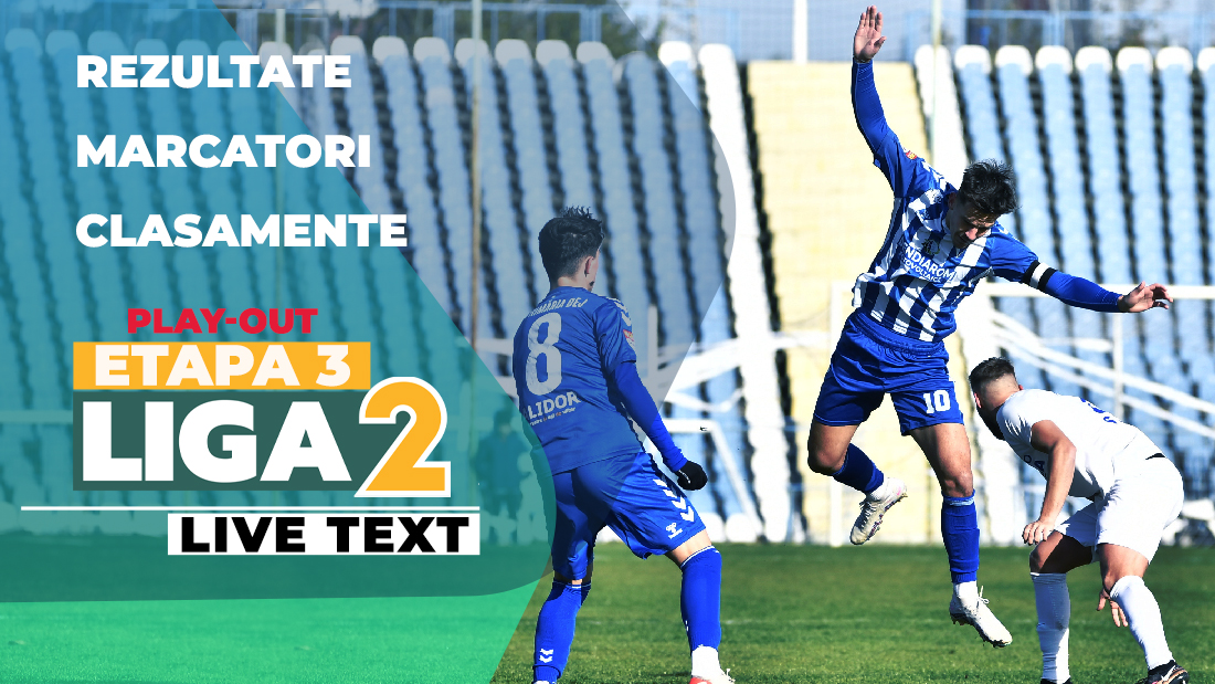 Play-out Liga 2, etapa 3 | La finalul celor șase meciuri care au loc ACUM putem cunoaște și ultimele două retrogradate din acest sezon