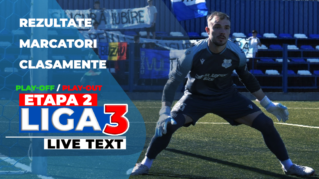 Liga 3, etapa 2 din play-off și play-out | Bistrița și Mediaș au fost egale, Nikolic i-a adus victoria Zalăului cu CSM Olimpia. CS Dinamo a câștigat jocul cu Popești, scorul zilei l-a înregistrat U Craiova 2