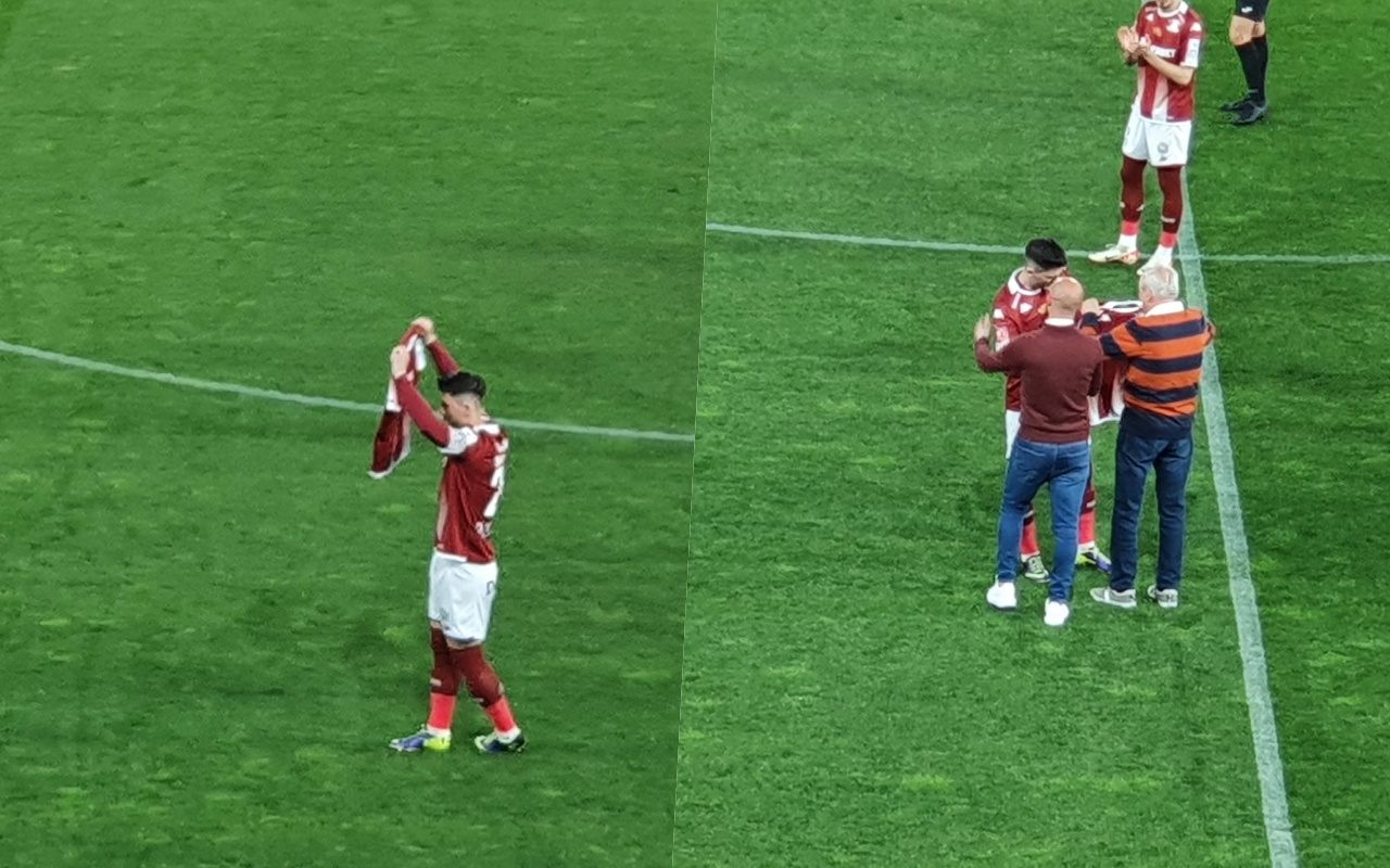Cristi Săpunaru, 200 de meciuri pentru Rapid! Moment emoționant în Giulești. Cine i-a înmânat tricoul special