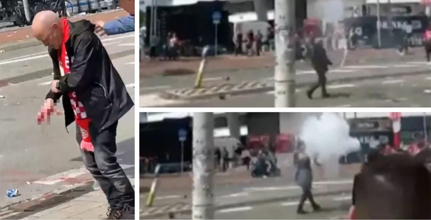 I-au zburat degetele unui ultras, după ce torța i-a explodat în mână! Momentele dramatice au fost filmate în jurul stadionului
