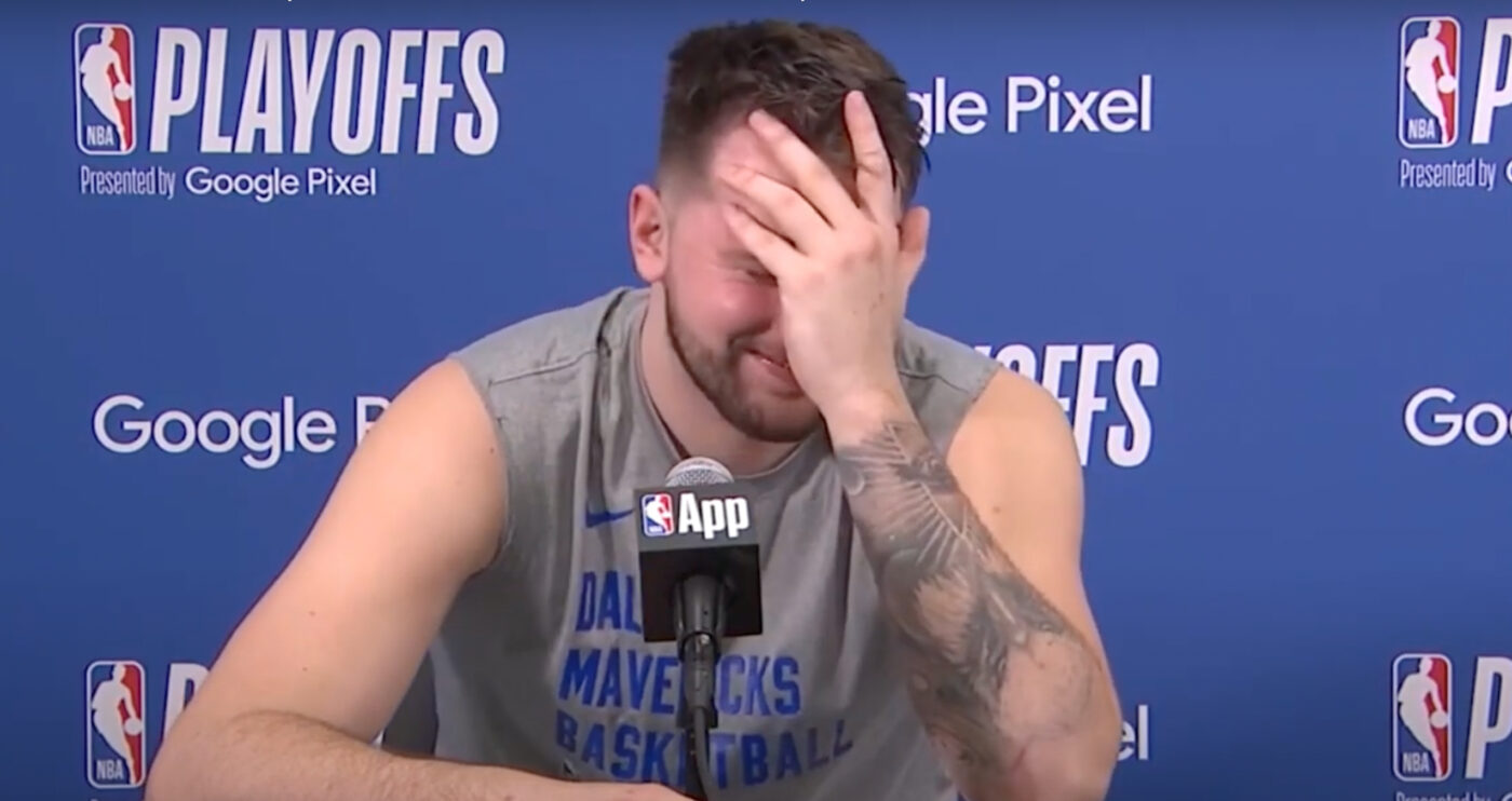 Moment incredibil: conferința de presă a lui Luka Doncic a fost întreruptă de gemetele sexuale ale unei femei! „Sper că nu e în direct”