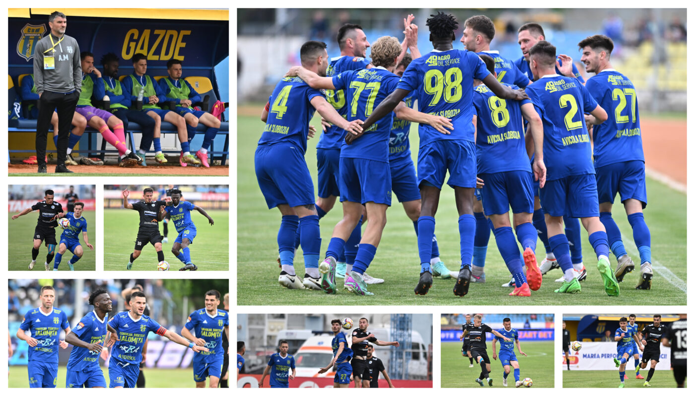 Aplaudați campioana! Unirea Slobozia și-a asigurat locul 1 în Liga 2 după succesul cu Corvinul. Adrian Mihalcea: ”Am dominat copios acest campionat. Am urcat muntele pe partea directă! Merităm cu prisosință”