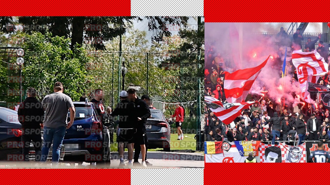 Dinamo sub presiune! Avem imaginile descinderii de la Săftica. Ultrașii din Peluza Cătălin Hîldan au mers în cantonament și au avut un mesaj clar pentru jucători: „Vă încurajăm până la final, dar dacă retrogradați… vedeți pe unde scăpați”. EXCLUSIV FOTO