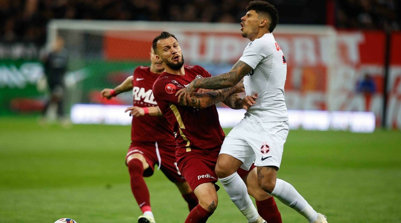 FCSB – CFR Cluj 0-1. Philip Otele, jucătorul la care tânjește Gigi Becali, a stricat sărbătoarea de titlu a roș-albaștrilor cu o „foarfecă” de senzație!