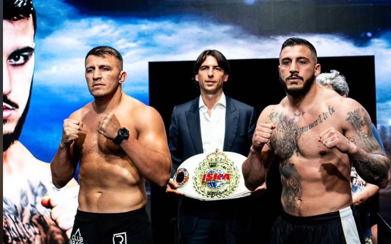 Controversă totală la titlul mondial de kickboxing: Hurduc l-a trimis la podea pe Faraoni, dar tot a pierdut lupta. VIDEO
