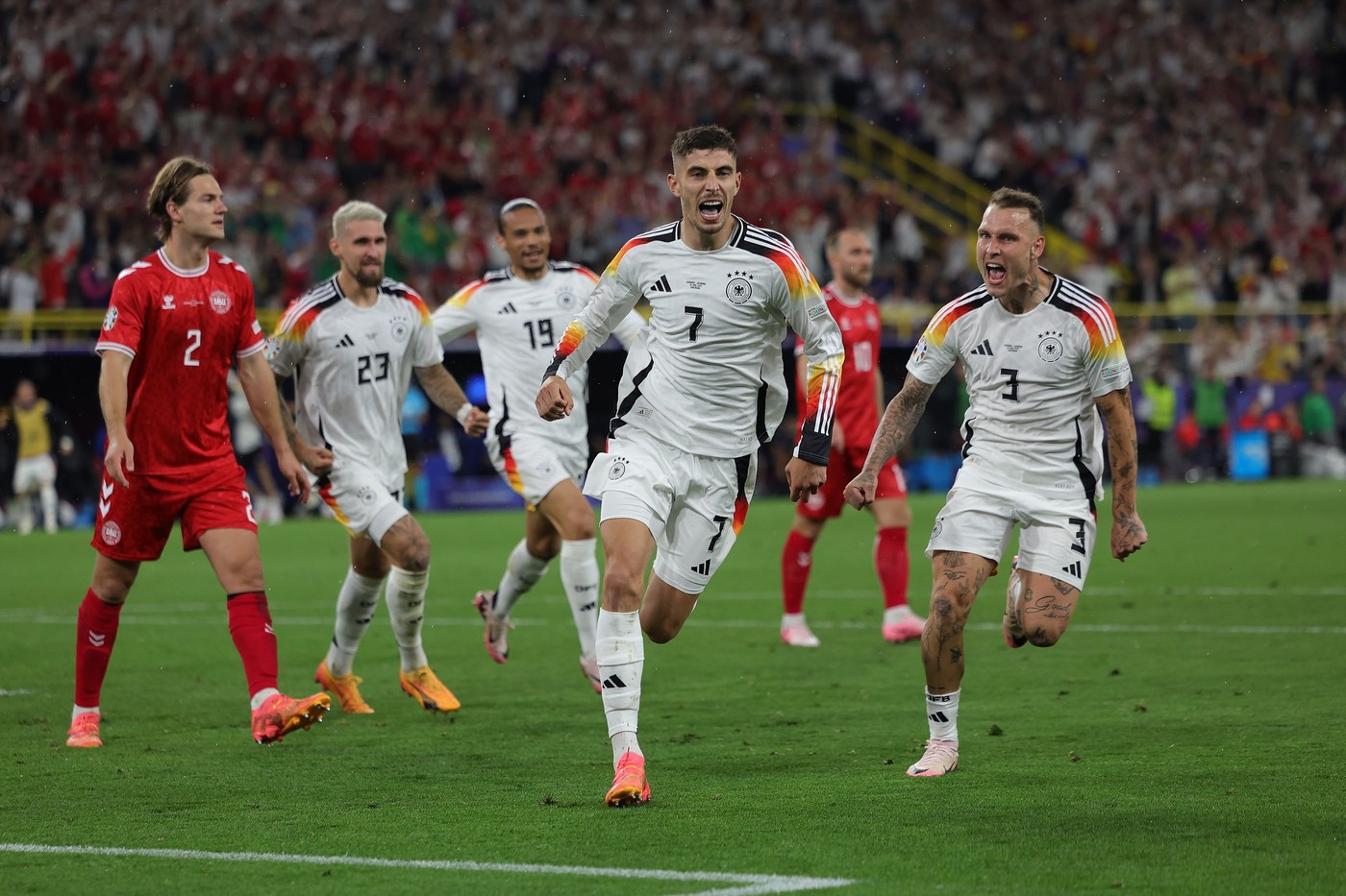 Germania – Danemarca 2-0, în optimile de finală ale EURO. Mașinăria nemțească de fotbal zdrobește naționala daneză la Dortmund! Musiala înscrie pentru „die Mannschaft”, iar țara gazdă se califică în sferturi