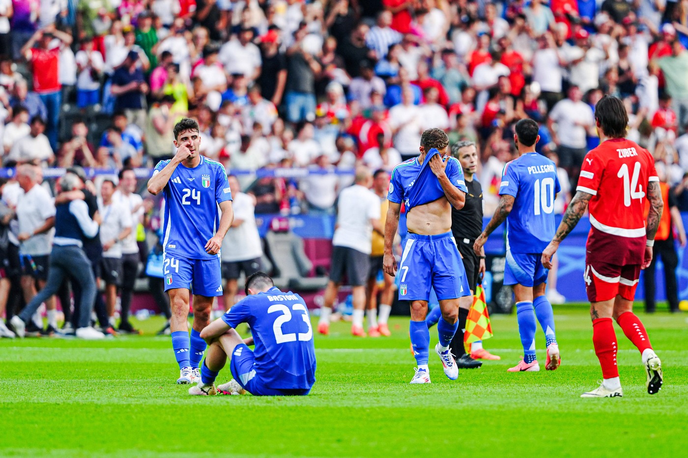 Notele rușinii pentru fotbaliștii Italiei, după ce Elveția a eliminat Squadra Azzurra! Un singur jucător s-a salvat în catastrofa de la EURO 2024