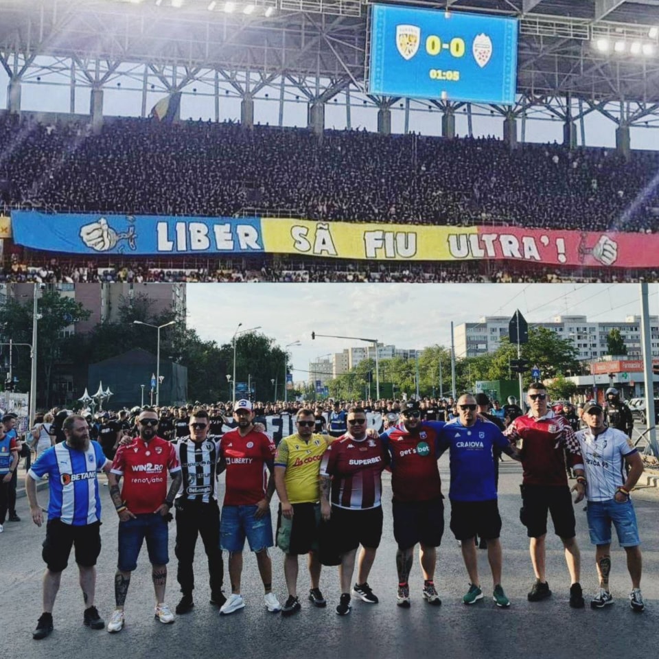Protestul unic în România, „Liber să fiu ultra”, a avut punctul culminant la meciul România – Liechtenstein. Ce galerii au participat, mesajele şi comunicatul ultraşilor