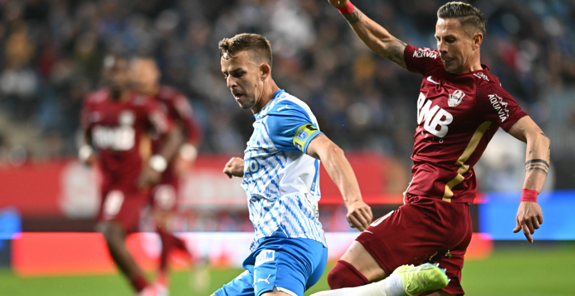 CFR Cluj – Universitatea Craiova 0-2, în a 3-a etapă din Superliga. Mihai Rotaru a dat lovitura în Gruia, iar oltenii sunt pe cai mari, deși au avut un gol anulat! Echipa lui Dan Petrescu a jucat o repriză întreagă în inferioritate numerică