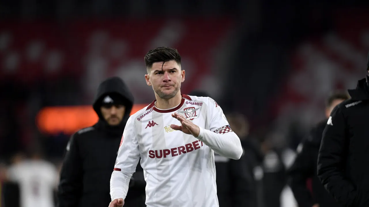 Ce rol are Cristi Săpunaru la Rapid, după ce Neil Lennon l-a transformat în rezervă de lux! Anunțul președintelui Viorel Moldovan