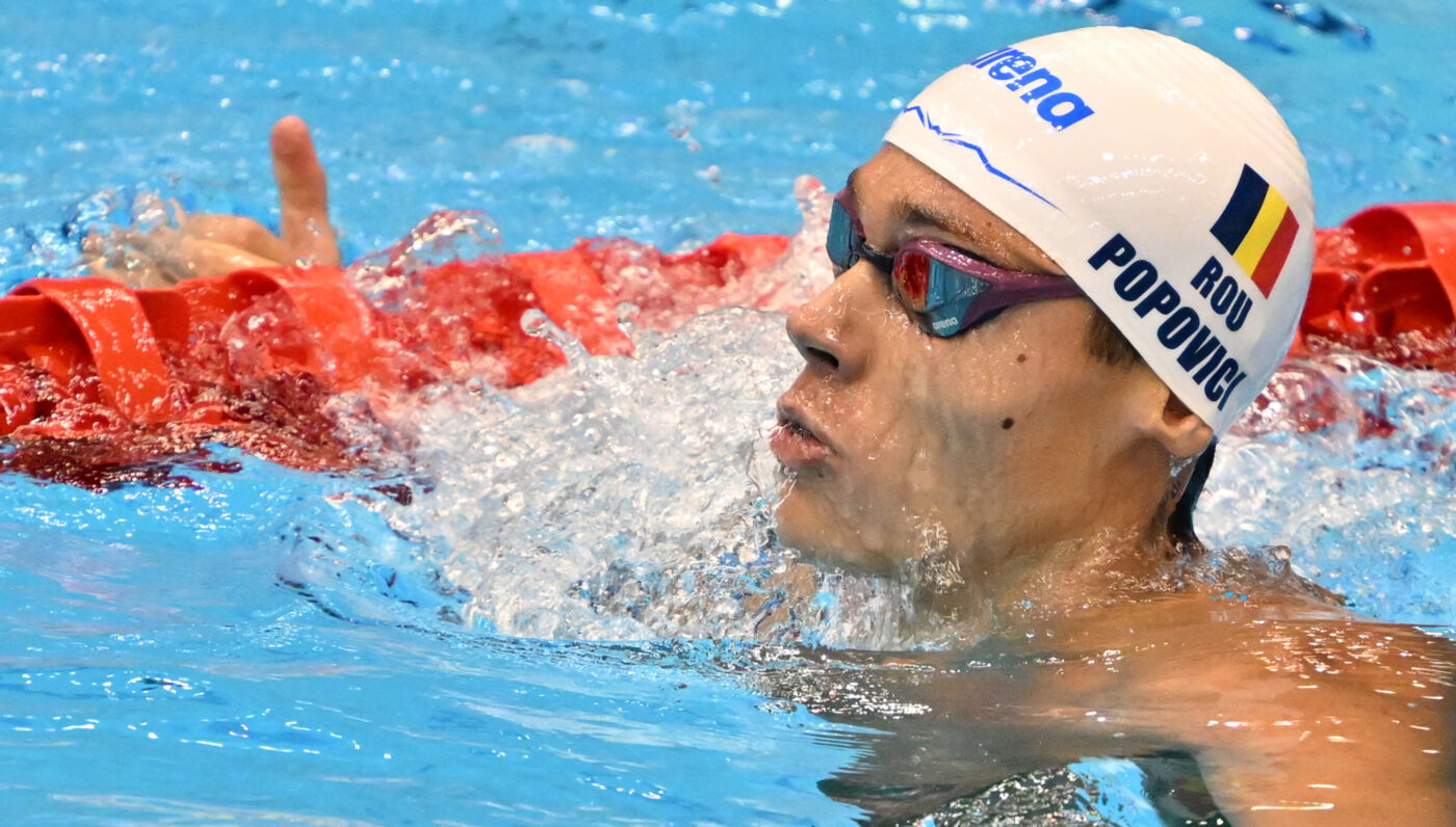 David Popovici, reacție matură despre faptul că este un outsider în proba de 100 de metri liber. Ce simte despre faptul că nu e principalul favorit la aurul olimpic de la Paris