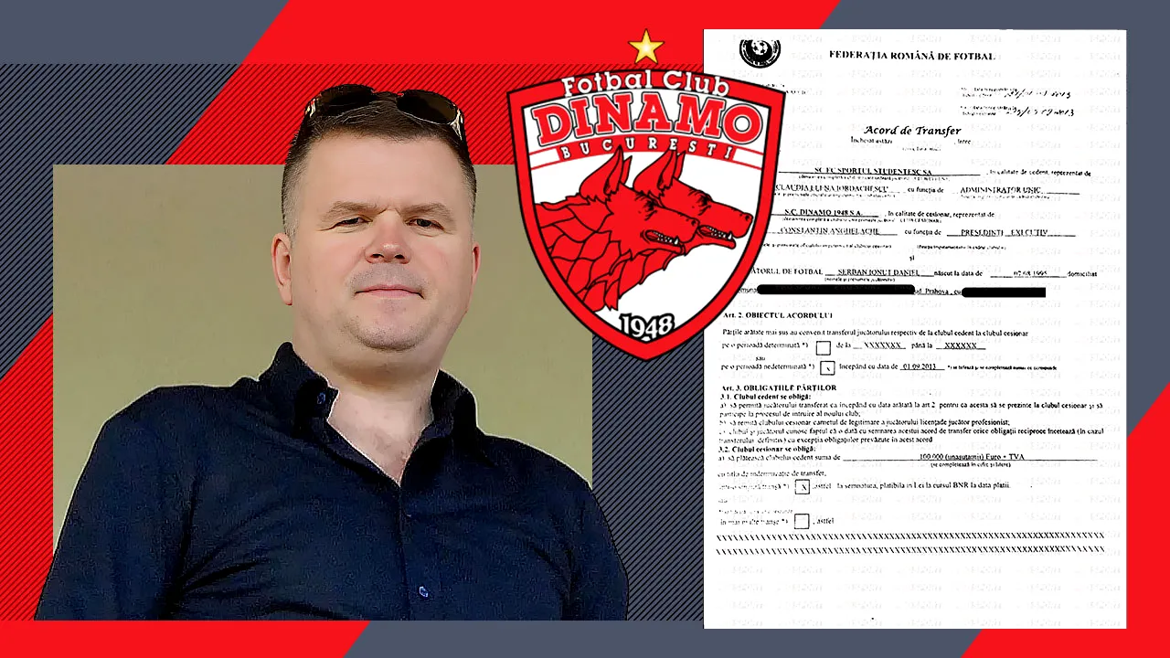 Dezvăluiri despre clauza de un milion de euro care o bântuie pe Dinamo și-i blochează ieșirea din insolvență. Incredibil, conducerea „câinilor” a făcut contractul. El este milionarul vinovat: „Nu semna Anghelache dacă nu-i spunea să o facă. Puteau să scape de o sută de ori”. VIDEO EXCLUSIV