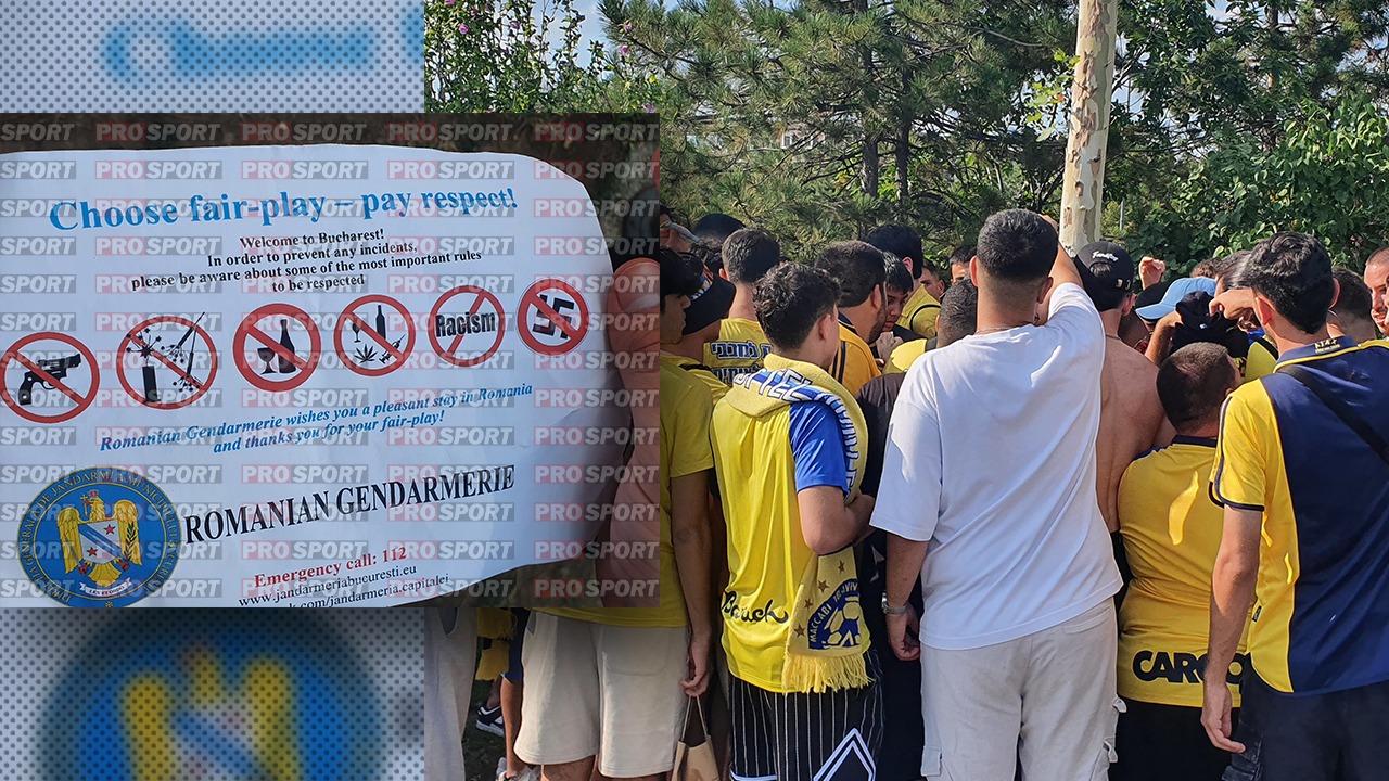 Mesaj halucinant al Jandarmeriei române pentru fanii israelieni, înainte de FCSB – Maccabi Tel-Aviv: le-au transmis că e interzis să intre pe stadionul Steaua afișând svastica! EXCLUSIV