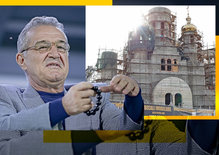 Biserica de aur cu luminițe, noua fiță a lui Gigi Becali. Imaginile fabuloase cu lăcașul sfânt în care miliardarul a „pompat” milioane de euro. EXCLUSIV