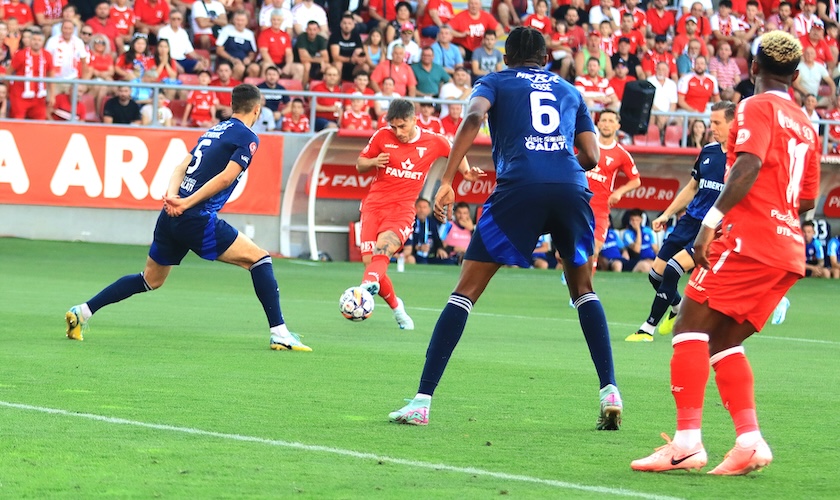 Liderul, stopat în prelungiri din penalty: UTA – Oțelul Galați 1-1