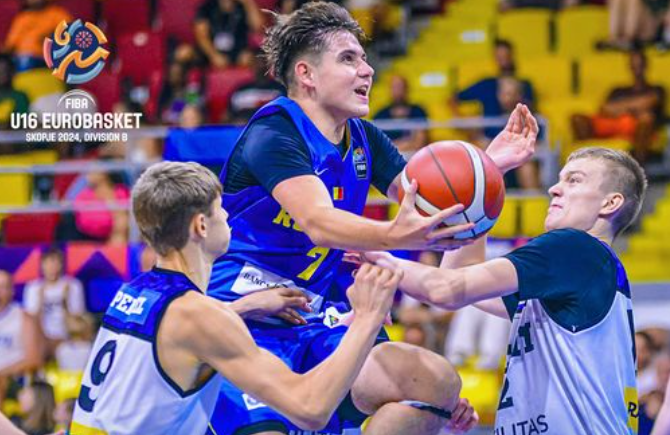 Tricolorii, locul 2 la Campionatul European – FIBA U16 EuroBasket, Division B! David-Ioan Rașoga, inclus în echipa turneului de la Skopje