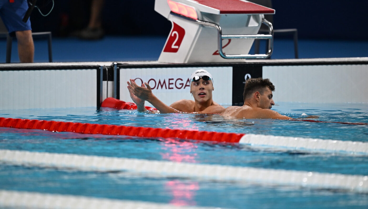 Ungurul Nandor Nemeth a pierdut medalia olimpică la o sutime de secundă din cauza lui David Popovici și a reacționat imediat cum a ieșit din bazin!