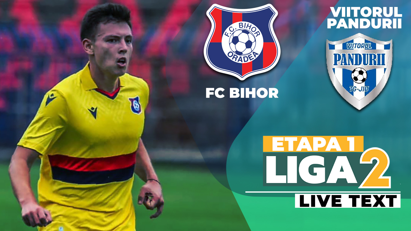 FC Bihor și Viitorul Pandurii, egale la debutul în Liga 2. Prestație modestă a echipei orădene condusă de un argentinian