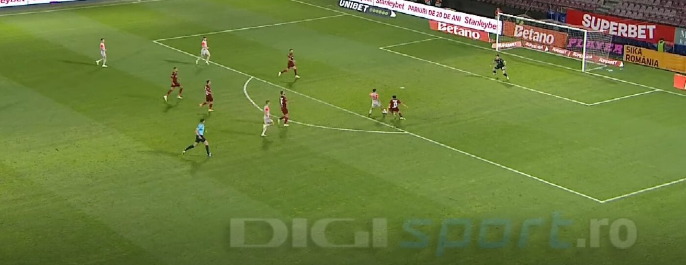 A dat două pase de gol pentru ardeleni, dar a comis o gafă care l-a făcut pe Dan Petrescu să urle de furie, în CFR Cluj – FCSB! Simao a greșit grav la golul lui Alex Băluță