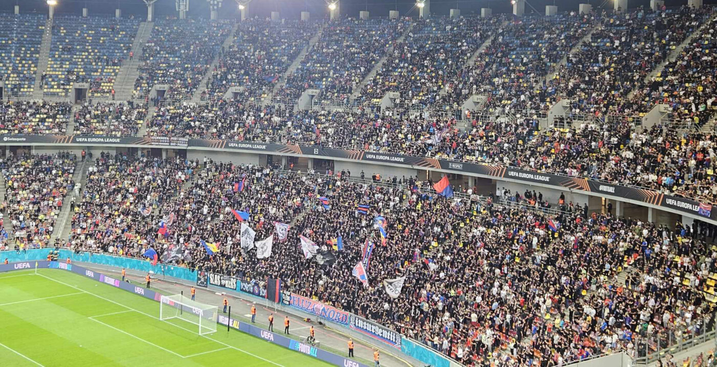 Bannerul afişat după FCSB – RFS 4-1 îl va înfuria teribil pe Florin Talpan! Fanii campioanei României au avut un mesaj imposibil de ignorat