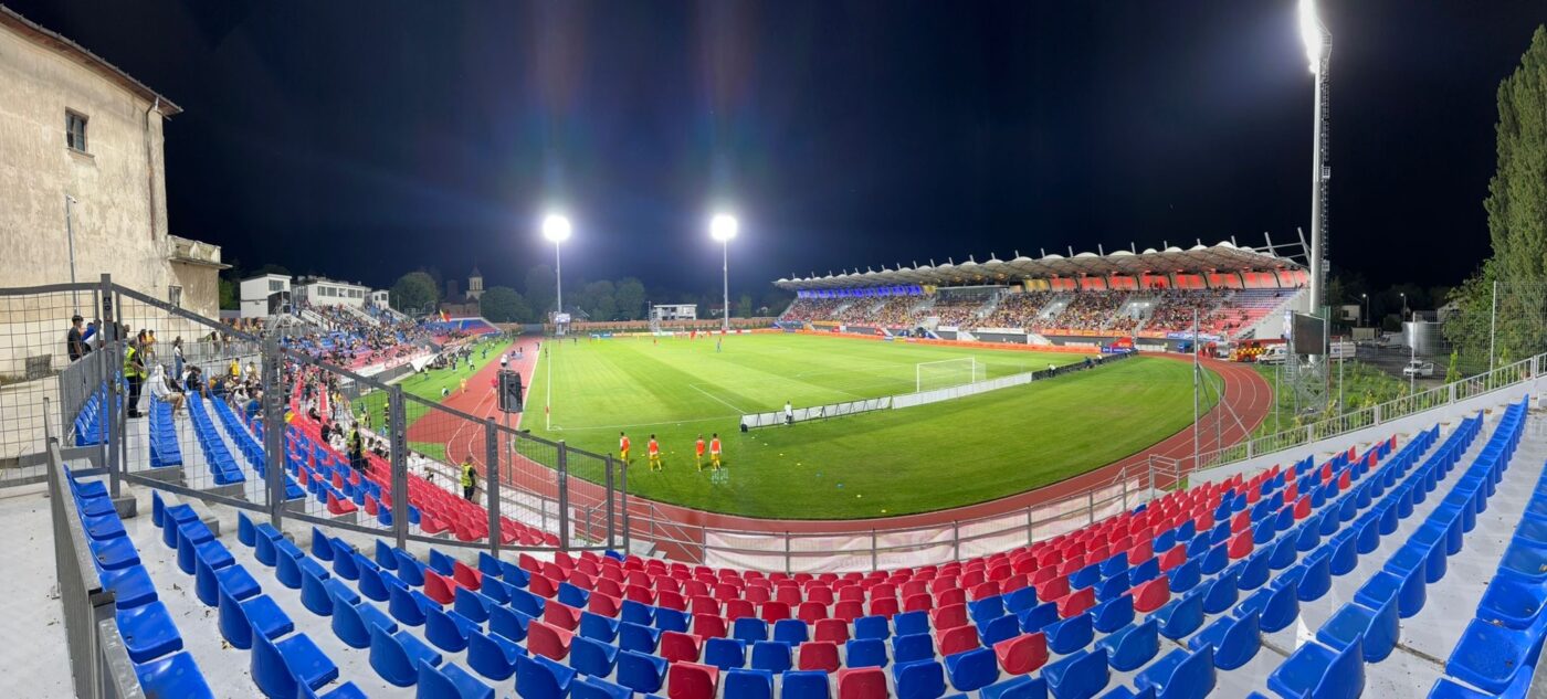 Care sold-out? Peste 2.000 de locuri goale la meciul naționalei U21 de la Târgoviște. Foștii „tricolori” nu au avut voie în lojă