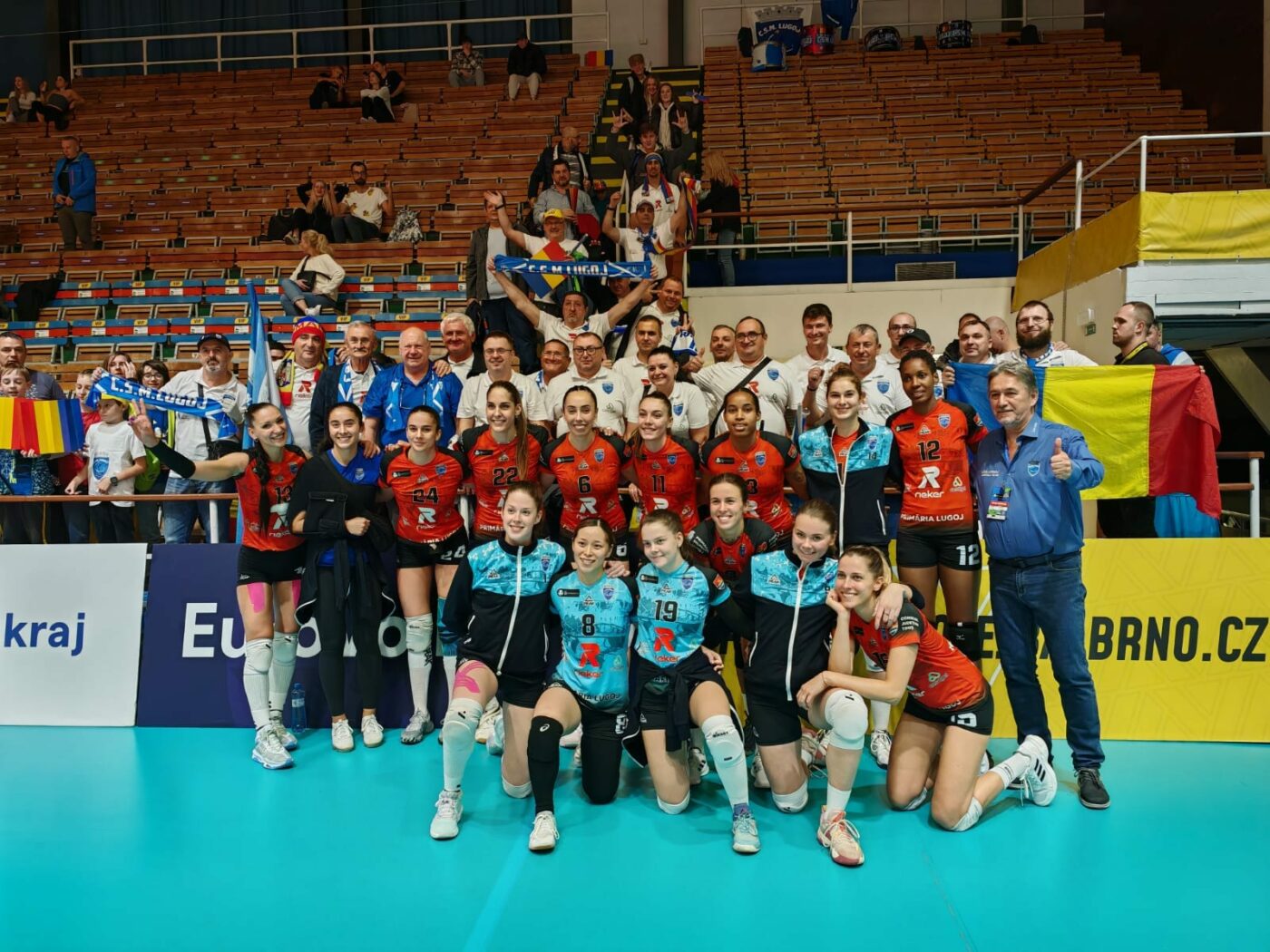 Start cu dreptul pentru CSM Lugoj în cupele europenela volei feminin: victorie în minim de seturi la Brno