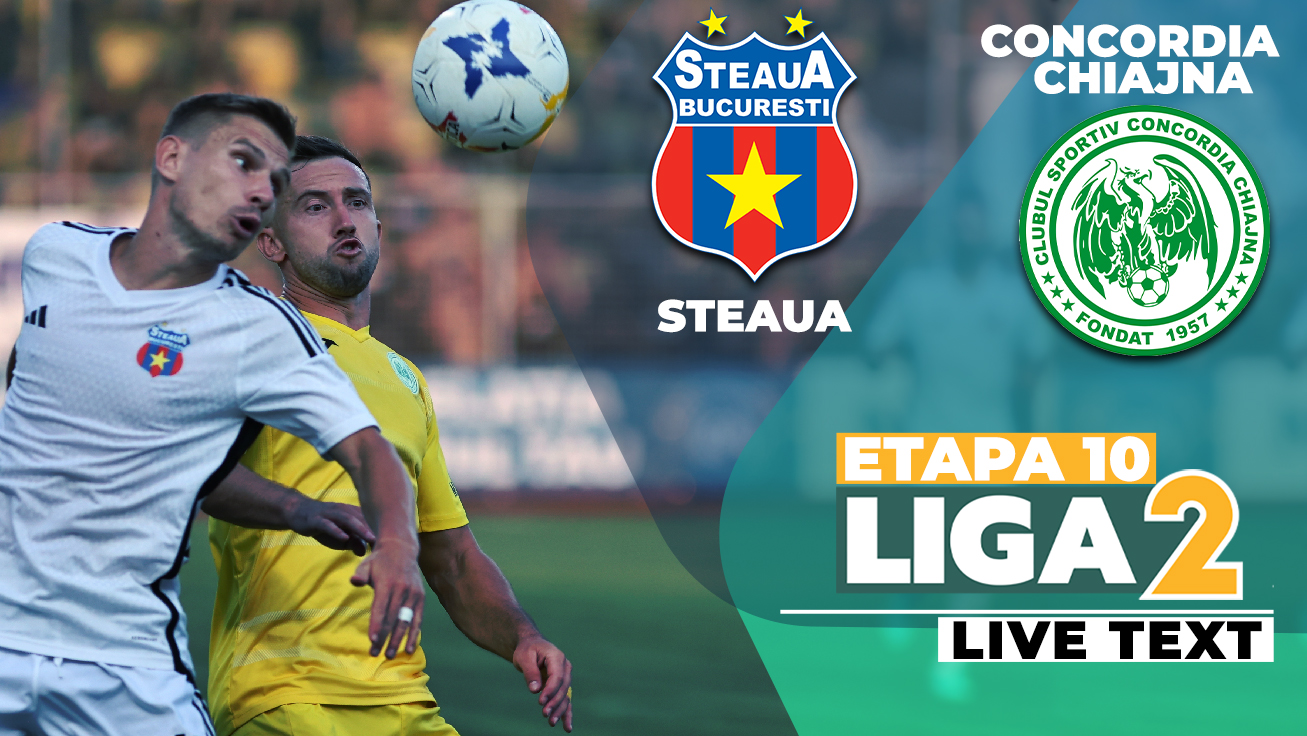 Steaua întoarce scorul și își ia revanșa în fața Concordiei, pentru eliminarea din Cupă. Echipa lui Oprița își continuă invincibilitatea în Liga 2, în timp ce ”Liță” Dumitru debutează cu eșec la trupa din Chiajna