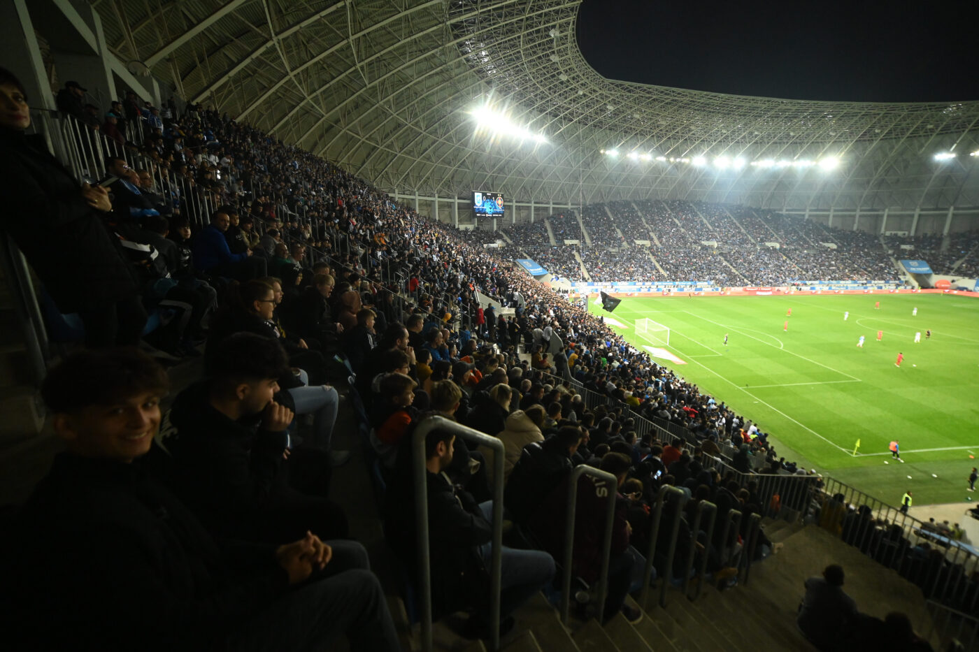„Dedicație” pentru Costel Gâlcă! Ce mesaj au afișat fanii olteni la derby-ul Universitatea Craiova – FCSB