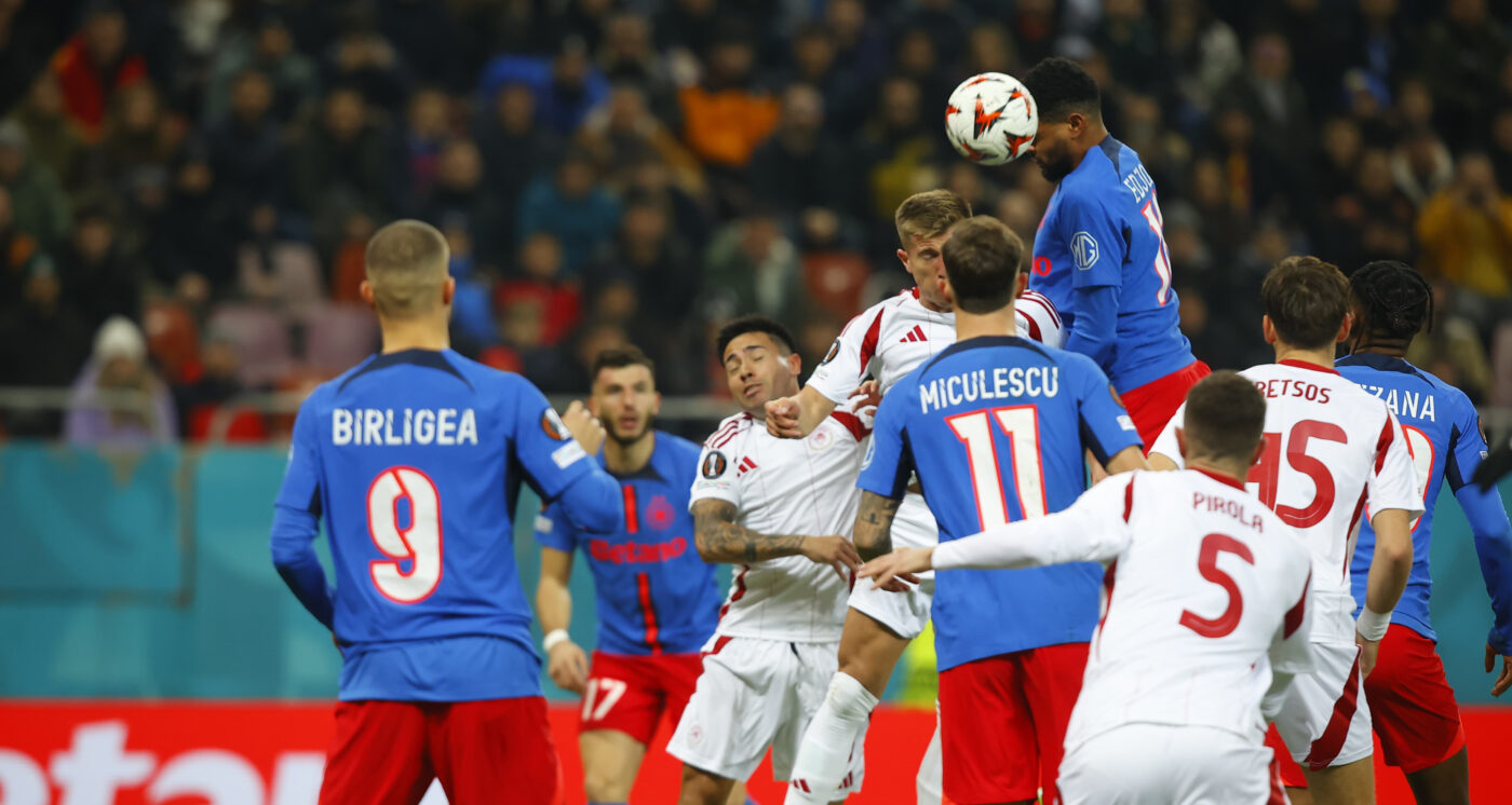 FCSB – Olympiacos 0-0, în etapa 5 din Europa League. Remiză pentru campioana României, care a jucat în inferioritate din minutul 67
