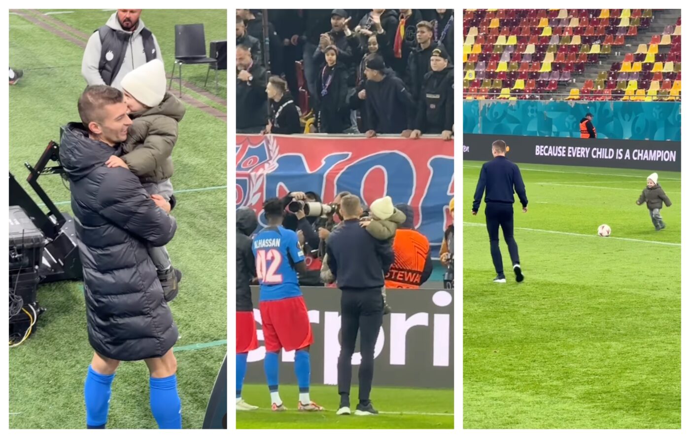 Imagini fabuloase cu familia lui Florin Tănase. Ce a postat soția vedetei lui Gigi Becali, după FCSB – Midtjylland 2-0