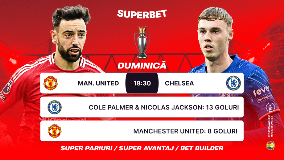 ADVERTORIAL | Man. United – Chelsea: Palmer și Jackson, favoriți să marcheze