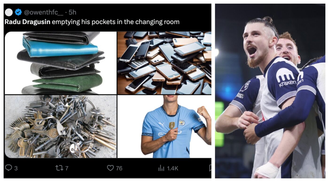 Radu Drăgușin, vedetă pe internet după Manchester City – Tottenham 0-4! Cele mai tari meme-uri cu fundașul român. FOTO