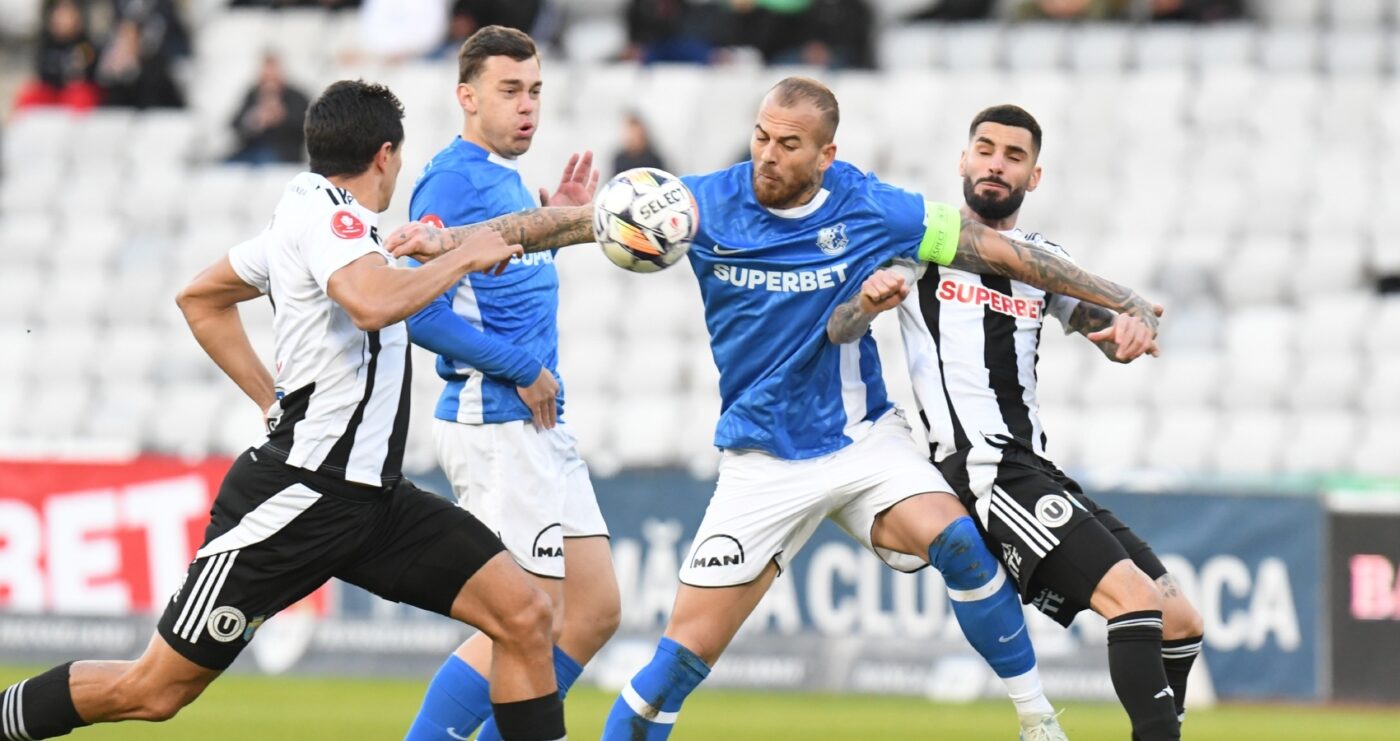 U Cluj – Farul Constanța 1-1, în etapa a 15-a din Superliga. Pas greșit pentru lider